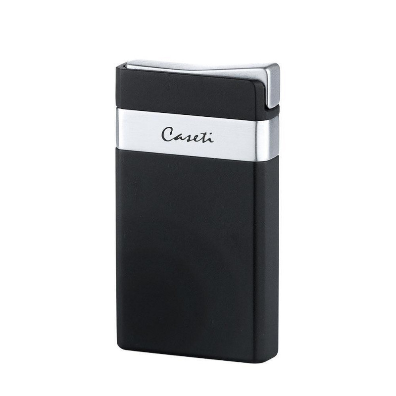 Запалка Caseti - Black Matte & Chrome, с Jet пламък