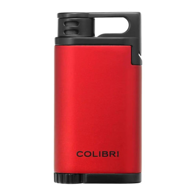Запалка Colibri - Belmont II, единичен Jet пламък, черна-червена