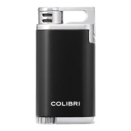 Запалка Colibri - Belmont II, единичен Jet пламък, черна-хром
