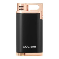 Запалка Colibri - Belmont II, единичен Jet пламък, розово злато-черна