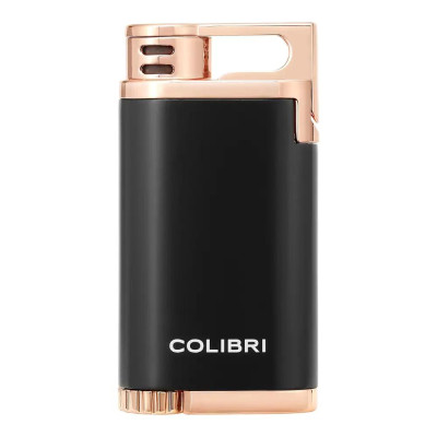 Запалка Colibri - Belmont II, единичен Jet пламък, розово злато-черна