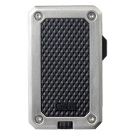 Запалка Colibri - Rally, единичен Jet пламък, сребриста-черен мат