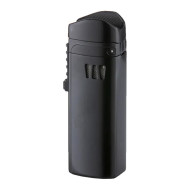 Запалка Eurojet, троен Jet пламък, с вграден пънч за пури и поставка, черна