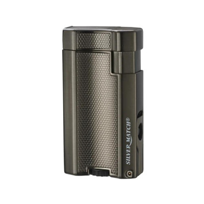 Запалка Silver Match - Gun Metal, с пънч и поставка за пура