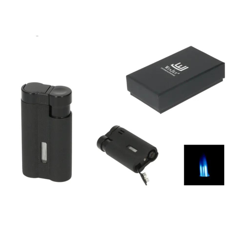 Запалка Winjet - Carlton, с вграден пънч за пури, черна