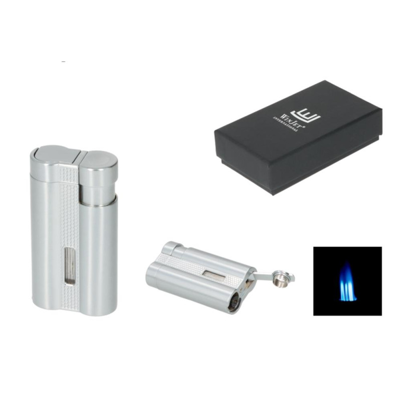 Запалка Winjet - Carlton, с вграден пънч за пури, сребриста