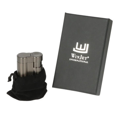 Запалка Winjet - Carlton, с вграден пънч за пури, тъмносива