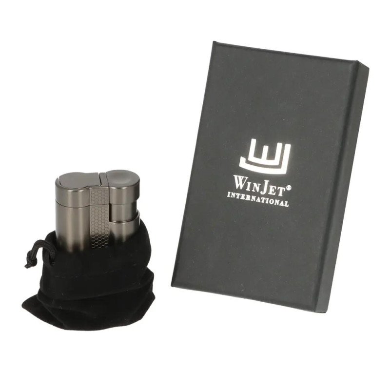 Запалка Winjet - Carlton, с вграден пънч за пури, тъмносива