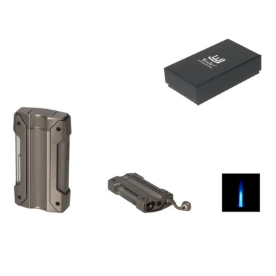 Запалка WinJet - Dark Gun Metal, с вградени пънч и поставка за пури