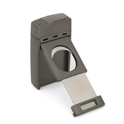 Запалка WinJet - Premium Anthracite, с вградена резачка за пури, сива