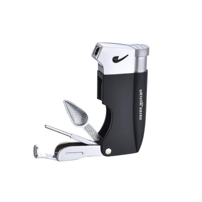 Запалка за лула Silver Match Bayswater Black