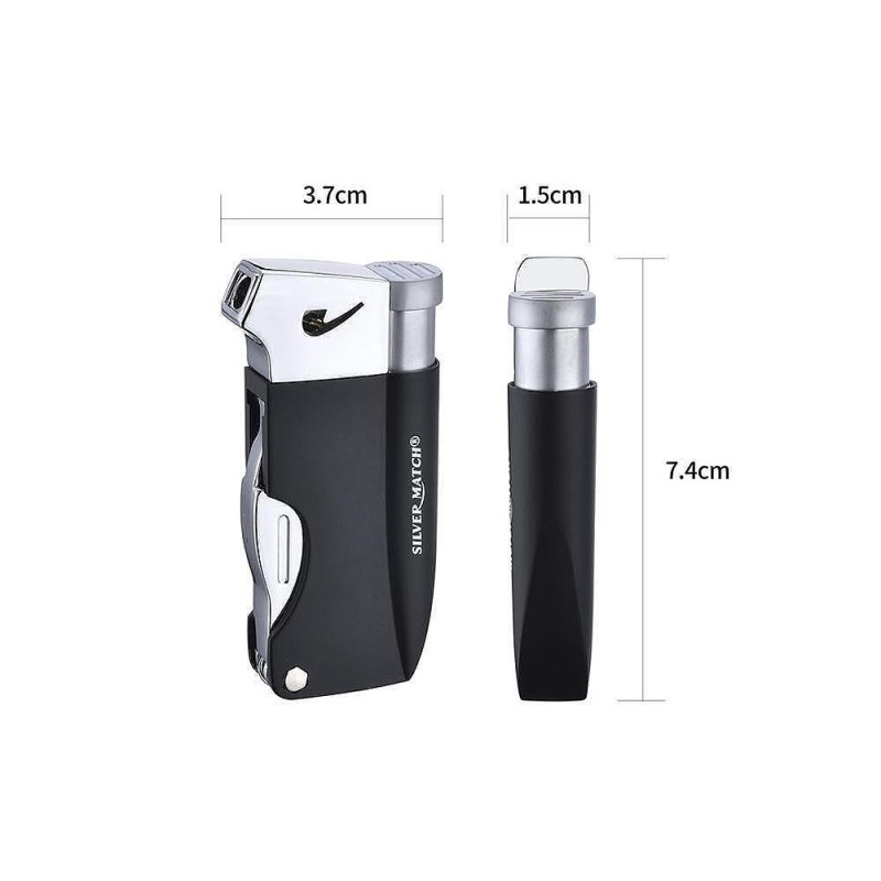 Запалка за лула Silver Match Bayswater Black