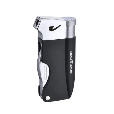 Запалка за лула Silver Match Bayswater Black