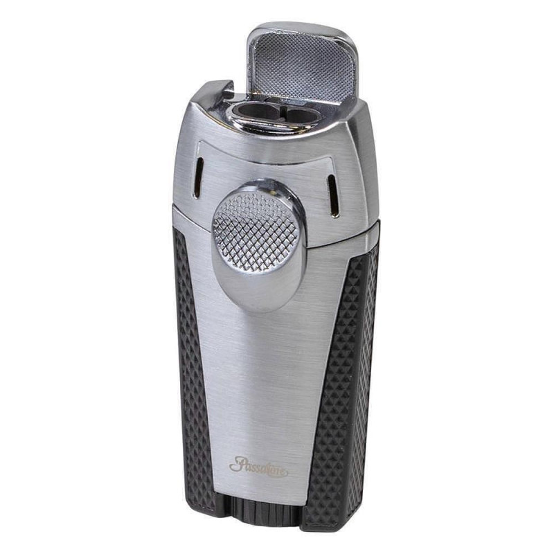 Запалка за пури Passatore - Ryan, двоен Jet пламък, сива-черна