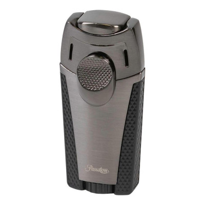 Запалка за пури Passatore - Ryan, двоен Jet пламък, тъмносива-черна