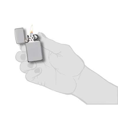 Запалка Zippo 1610 Polished Chrome, Slim