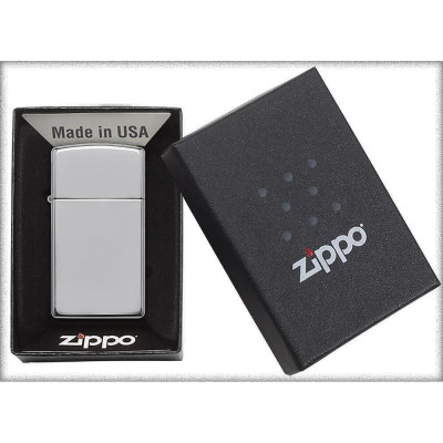 Запалка Zippo 1610 Polished Chrome, Slim