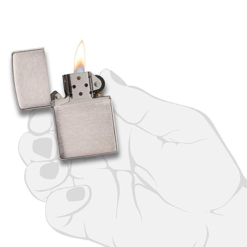 Запалка Zippo 200 Plain Brushed Chrome