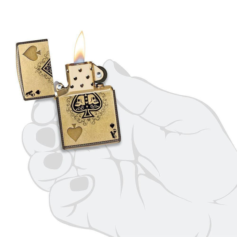 Запалка Zippo - Ace of Skulls Design