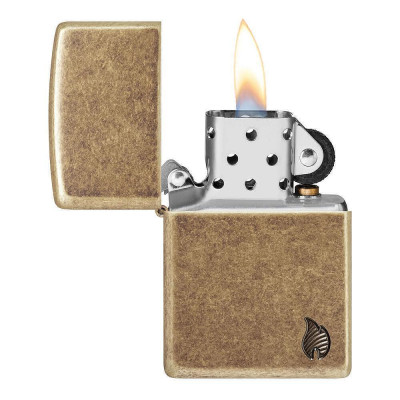 Запалка Zippo - Armor® Antique Brass Flame Design