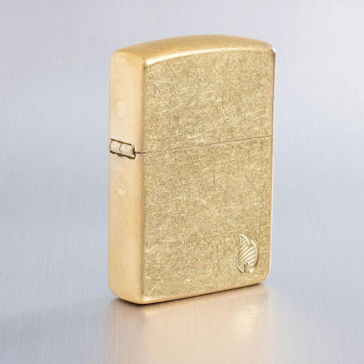 Запалка Zippo - Armor® Tumbled Brass Flame Design