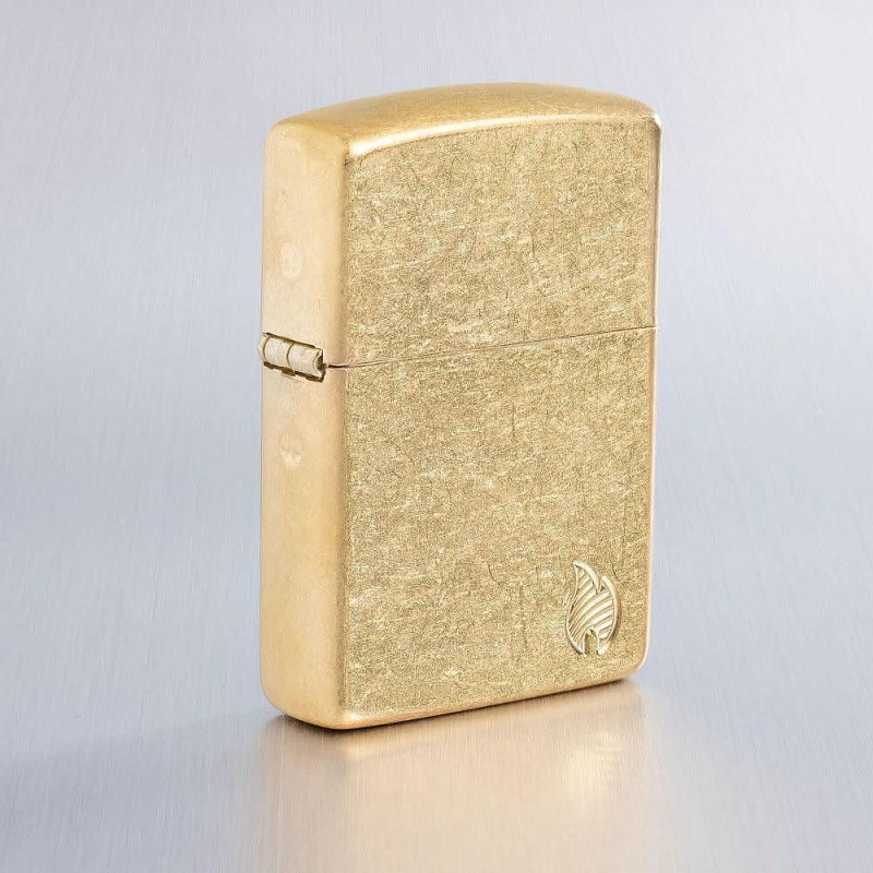 Запалка Zippo - Armor® Tumbled Brass Flame Design