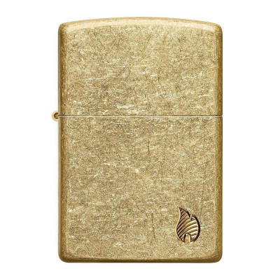 Запалка Zippo - Armor® Tumbled Brass Flame Design