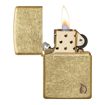 Запалка Zippo - Armor® Tumbled Brass Flame Design