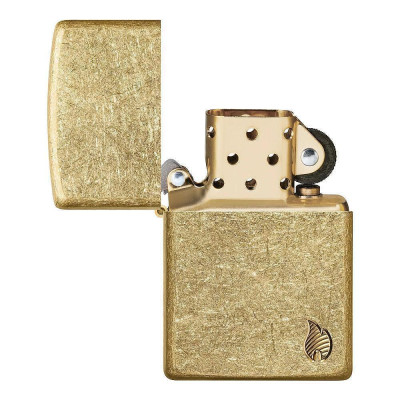 Запалка Zippo - Armor® Tumbled Brass Flame Design