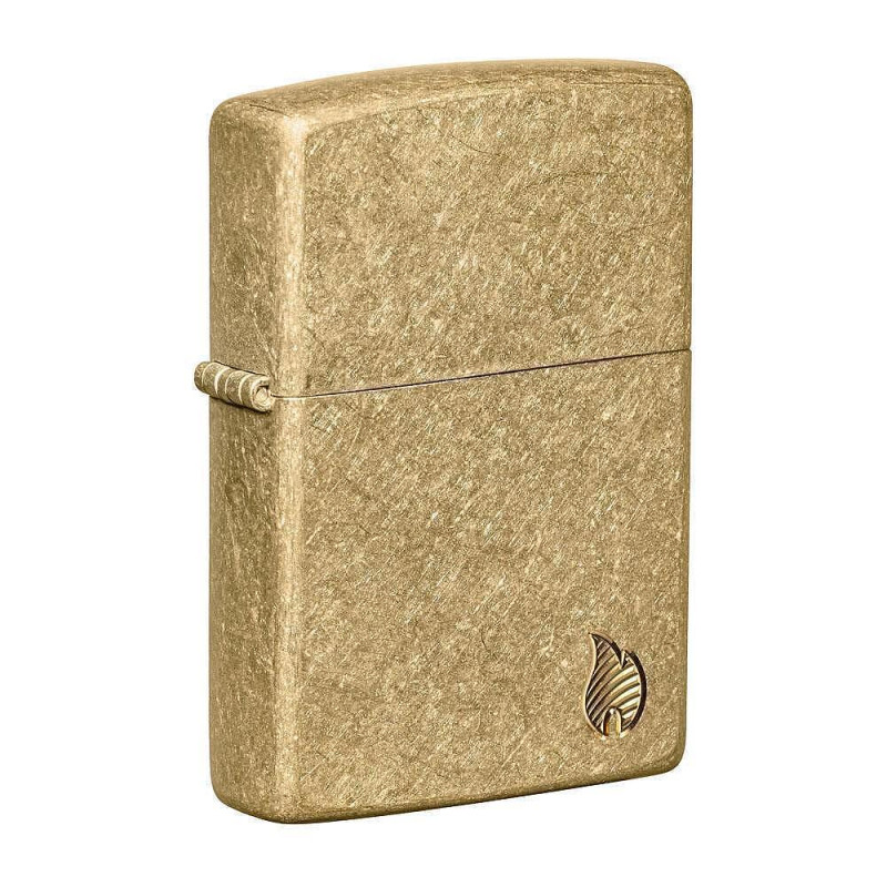Запалка Zippo - Armor® Tumbled Brass Flame Design