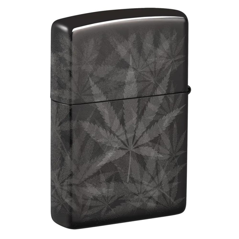 Запалка Zippo - Cannabis Design High Polish Black