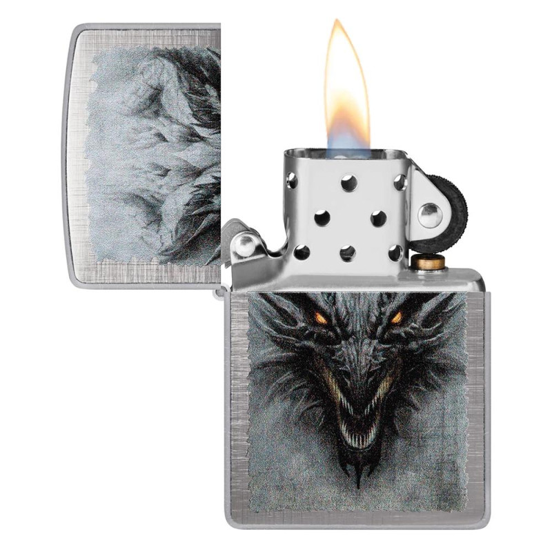 Запалка Zippo - Dragon Design Linen Weave
