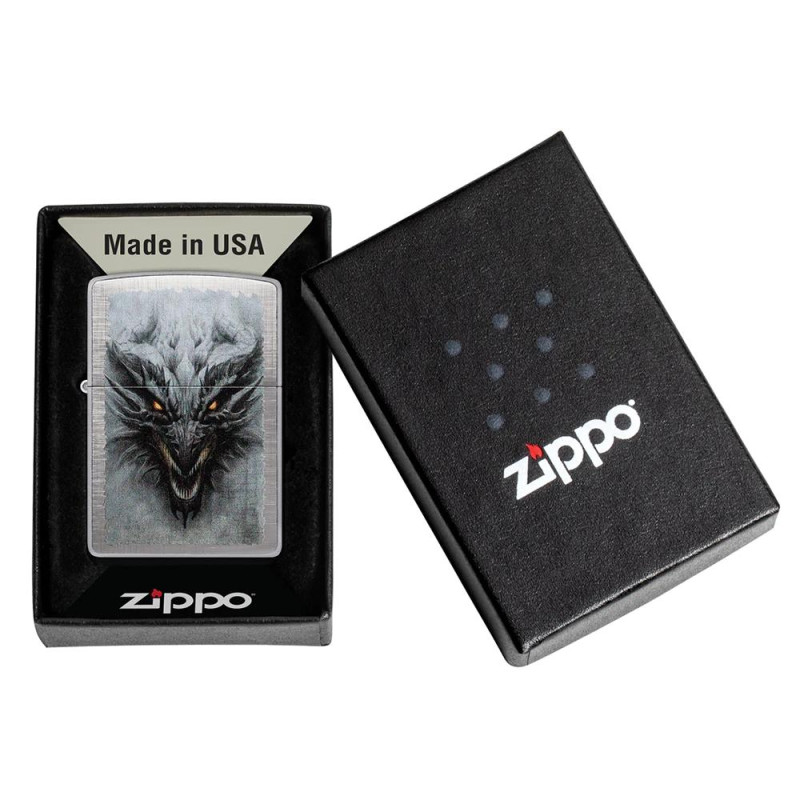Запалка Zippo - Dragon Design Linen Weave