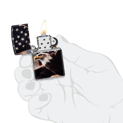 Запалка Zippo - Eagle USA Flag Design