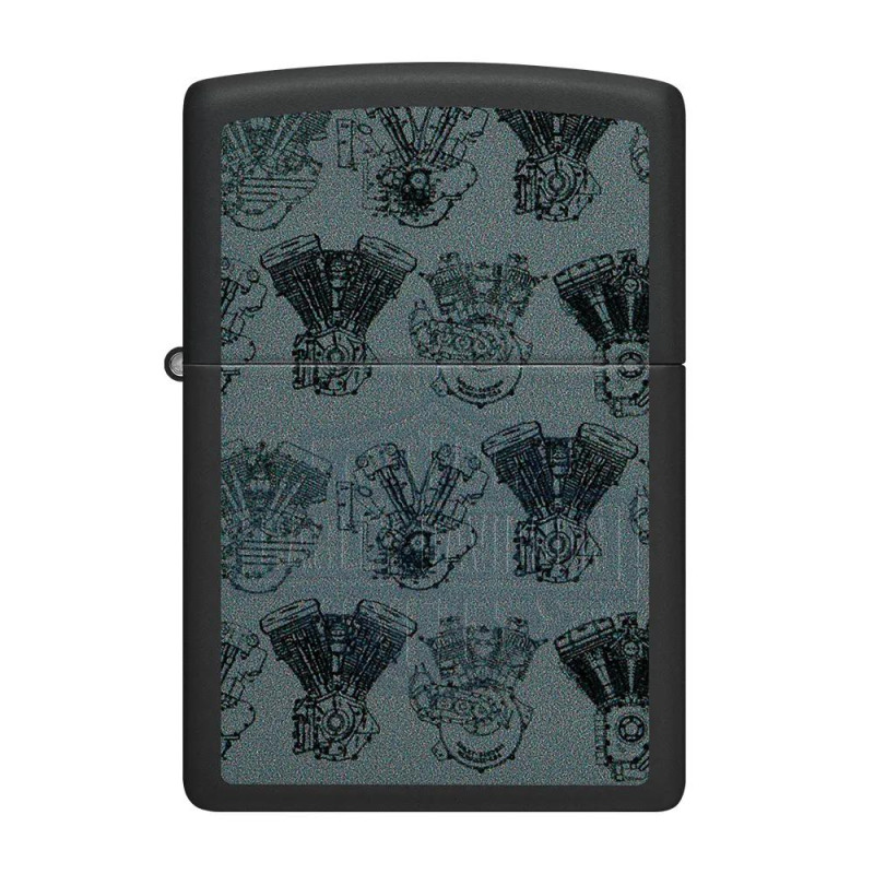 Запалка Zippo - Harley-Davidson® Design Black Light Logo
