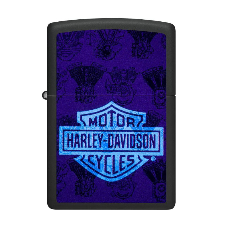 Запалка Zippo - Harley-Davidson® Design Black Light Logo