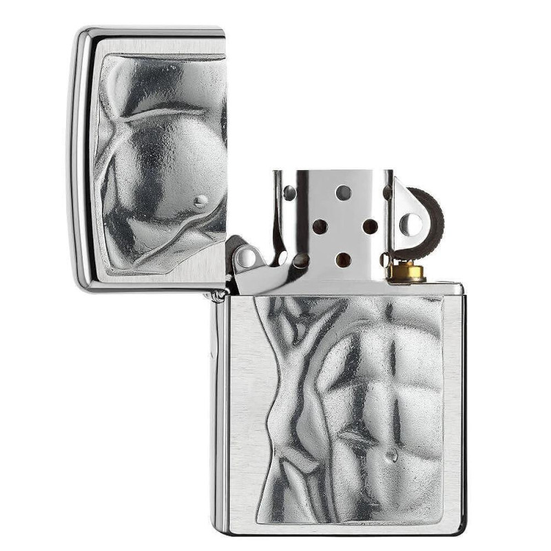 Запалка Zippo - Man Torso, Brushed Chrome