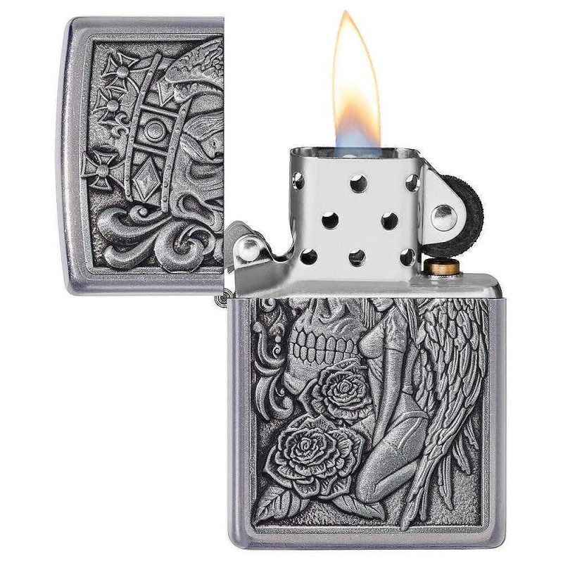 Запалка Zippo Skull and Angel Emblem Design 49442