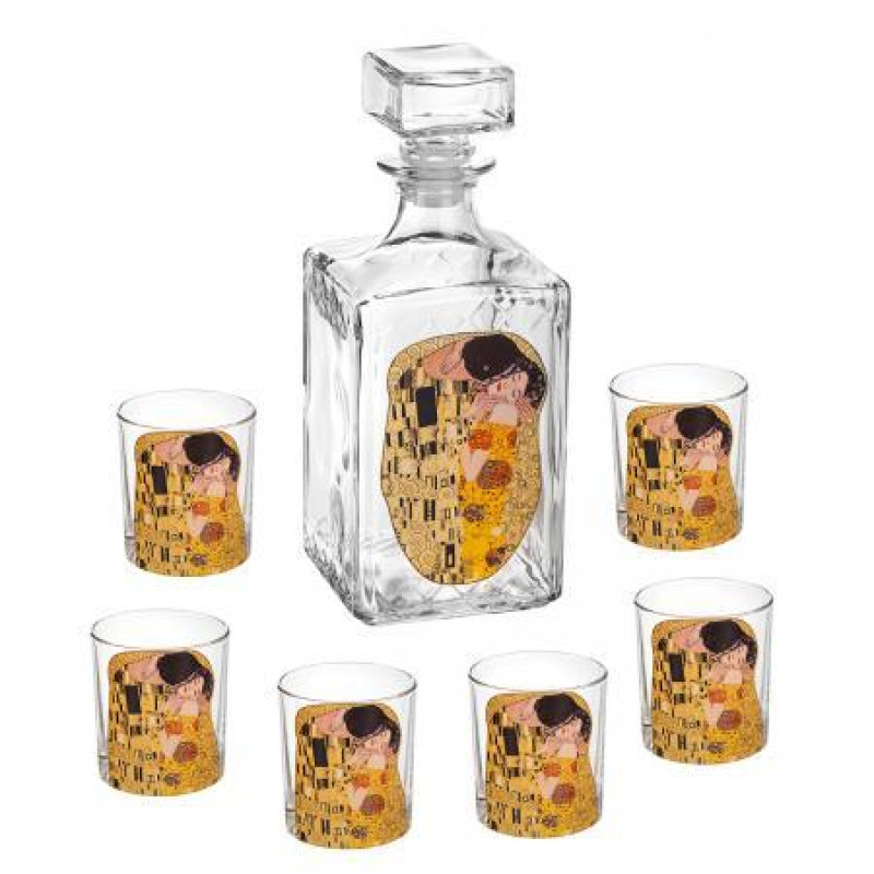 The kiss бутилка и 6 чаши за уиски