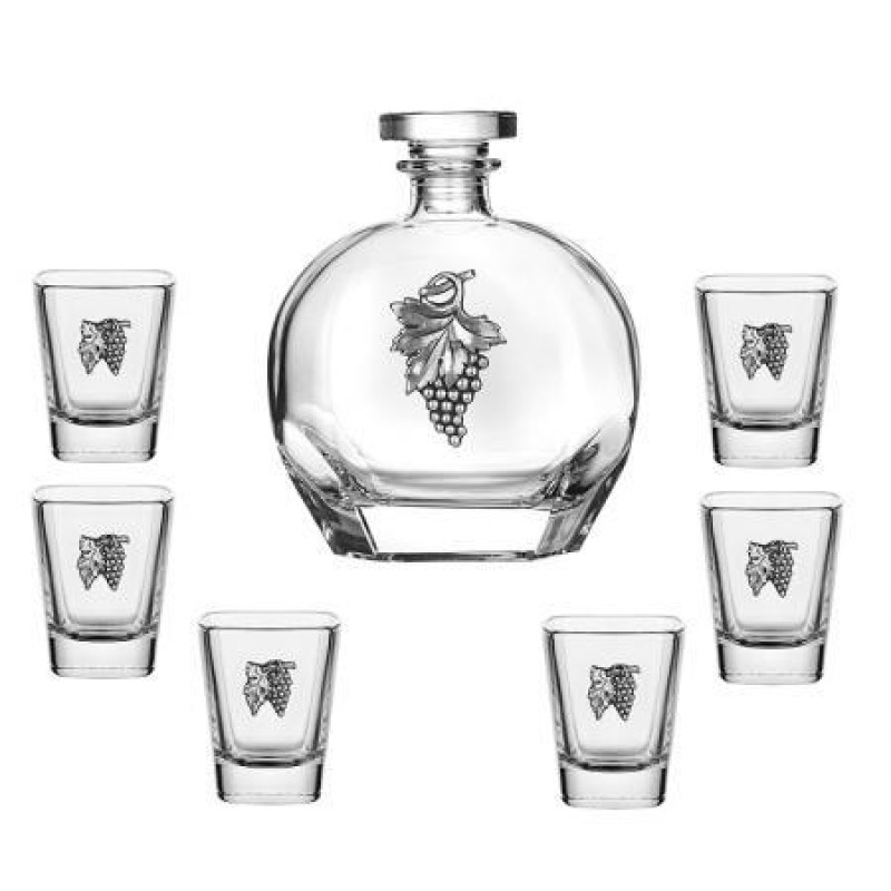 Сет бутилка и 6 чаши за ракия