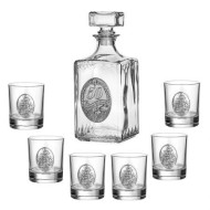 Сет бутилка 50 години и 6 чаши кораб